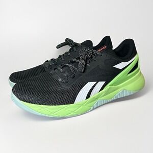 Reebok Nanoflex TR Black Neon Mint Athletic Running Shoes Men's 11.5
